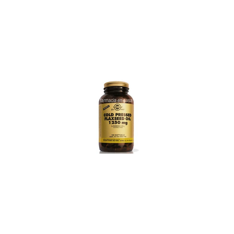 Solgar Aceite de linaza 1250 mg. 100 cápsulas gelatina