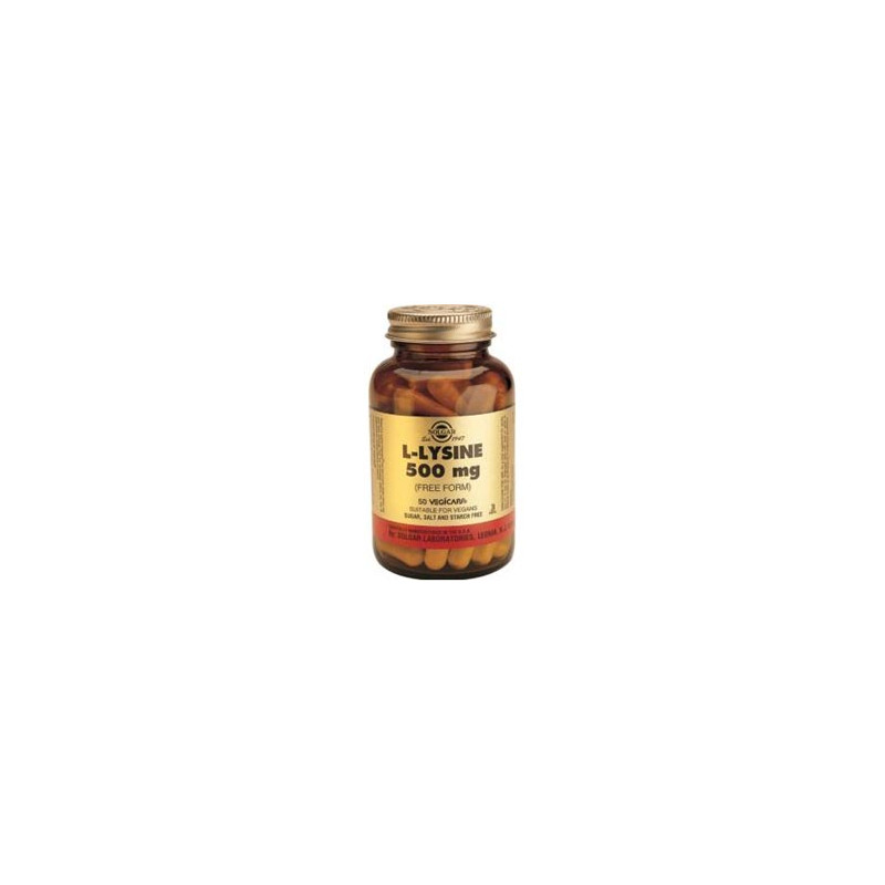 Solgar L-lisina 500 mg. 50 cápsulas vegetales