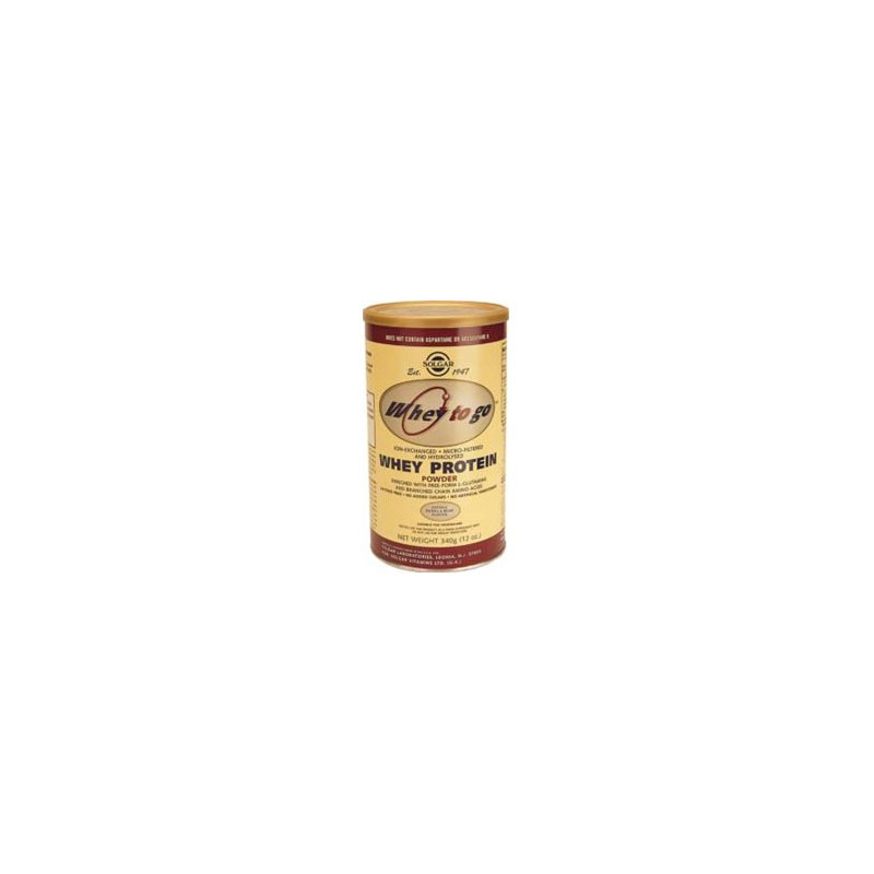 Solgar Whey to go proteína suero polvo (vainilla) 907 grs