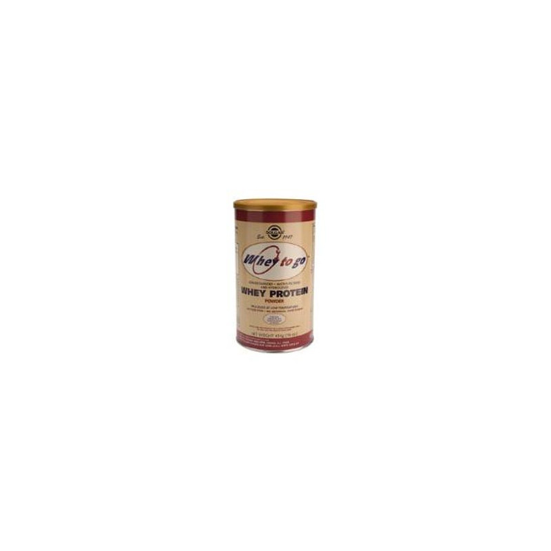 Solgar Whey to go proteína suero polvo (chocolate) 454 grs