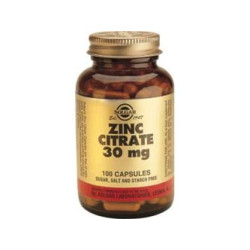 Solgar Zinc citrato 30 mg. 100 cápsulas