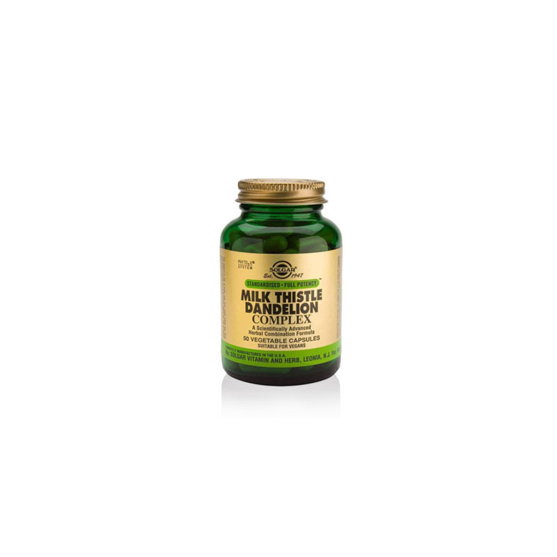 SOLGAR CARDO MARIA Y DIENTE DE LEON COMPLEX. 50 CAP. VEGETAL