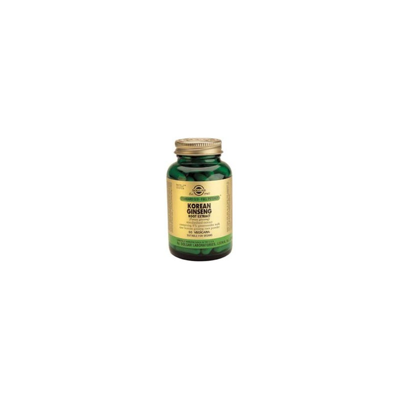 Solgar Ginseng coreano. raiz. 60 cápsulas vegetales