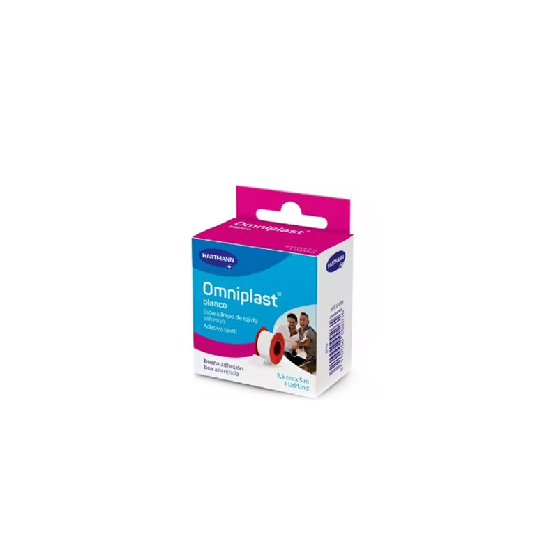 Omniplast Esparadrapo Hipoalergico Tejido Resistente 2,5x5m