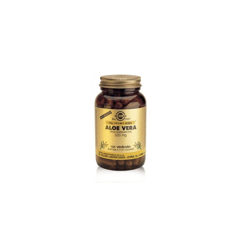 SOLGAR ALOE VERA. 100 CAPSULAS VEGETALES
