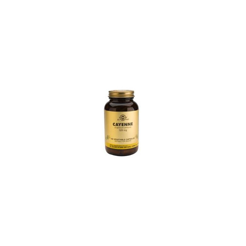 SOLGAR CAYENA 520 MG. 100 CAPSULAS VEGETALES