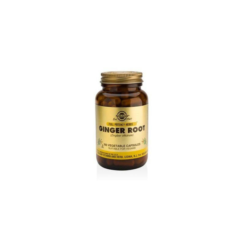 SOLGAR JENGIBRE. RAIZ. 100 CAPSULAS VEGETALES