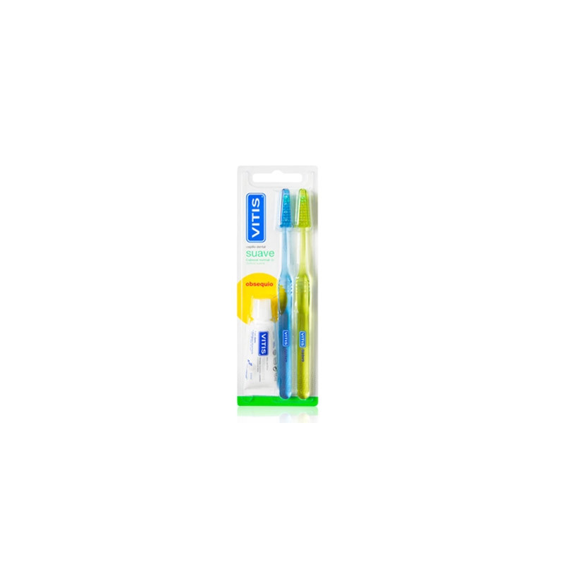 Vitis Cepillo Suave Duplo + Vitis Pasta Dental 15ml