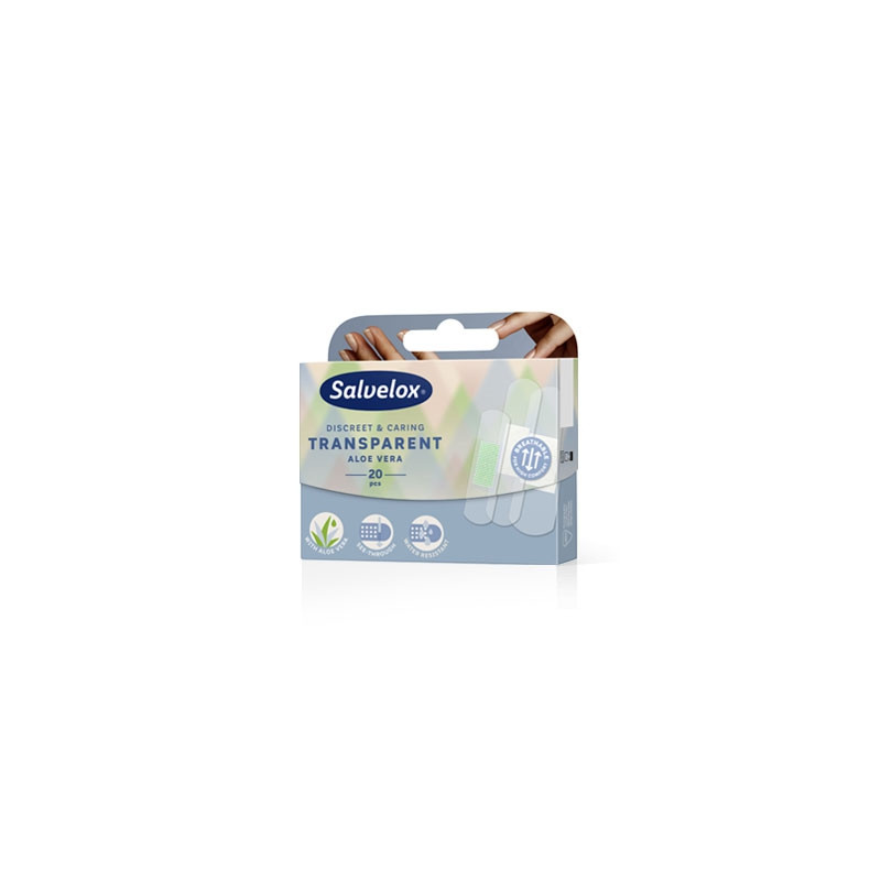Salvelox Transparente aloe vera apósito adhesivo 20 uds