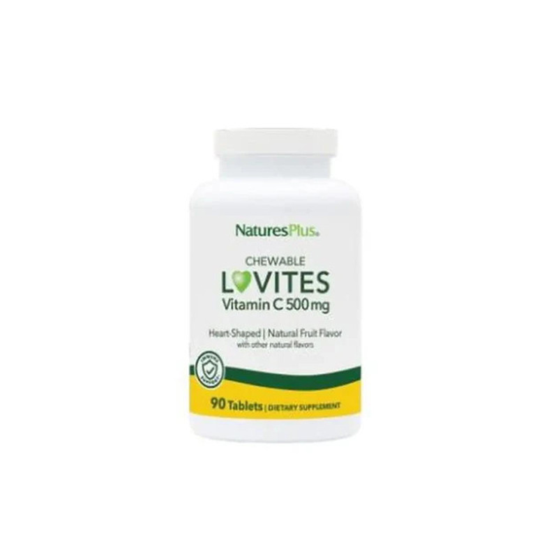 Natures Plus Lovites Vitamina C 500mg Sabor Cereza 90Comp