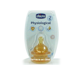 Chicco Tetina fisiologica caucho flujo rapido 2 u