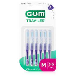 Gum Proxabrush Viaje 1512 Cepillo Inter Extrafino Cilindrico 6Uds