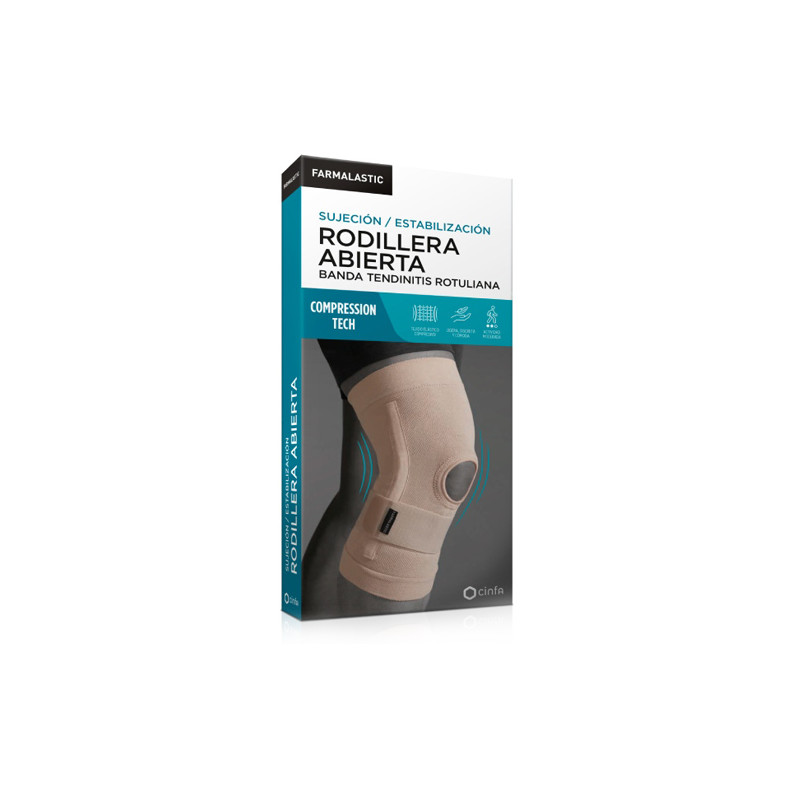 Farmalastic Rodillera Abierta Banda Tendinitis Rotuliana T-G