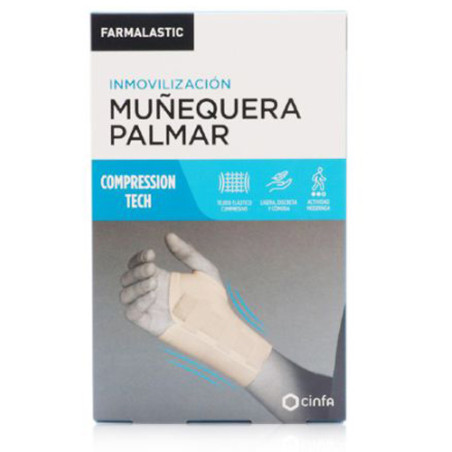Farmalastic Muñequera Palmar Compression Tech Beige T-G