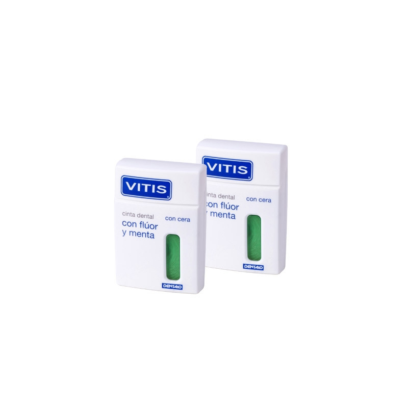 Dentaid Vitis Cinta Dental con Fluor y Menta Duplo 2x50m