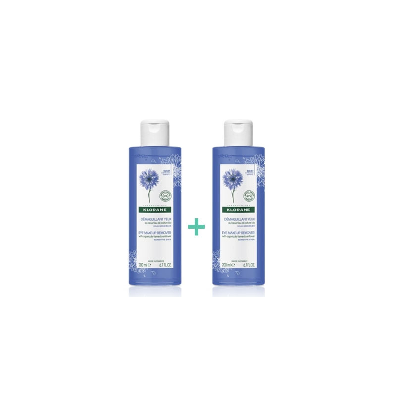 Klorane Loción Aciano Desmaquillante de Ojos Duplo 2x200ml