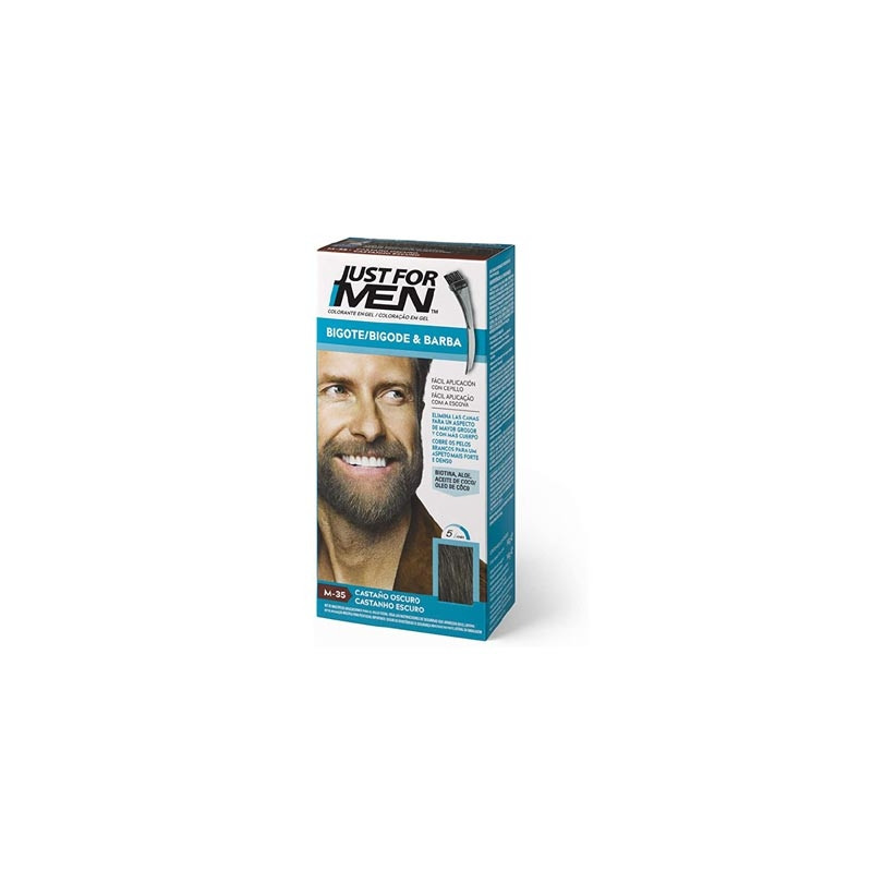 Just For Men Bigote-Barba Gel Castaño Oscuro