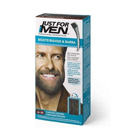 Just For Men Bigote-Barba Gel Castaño Oscuro