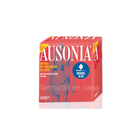 Ausonia Airdry normal alas compresa 14uds
