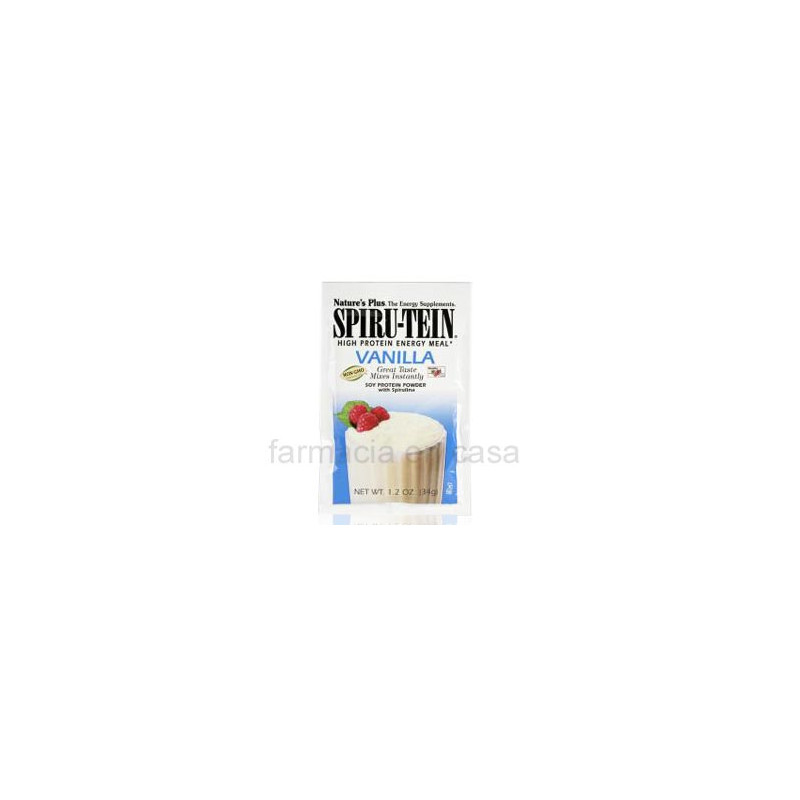 Natures Plus Spiru-Tein Batido de Proteína Sab. Vainilla 34gr