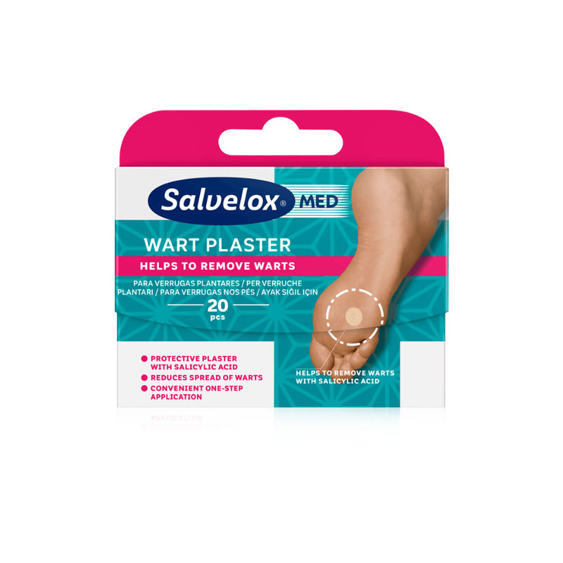 Salvelox Med Foot Care Wart Plaster Apositos Para Verrugas 20Uds