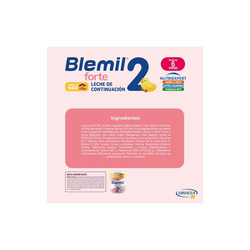 Blemil Forte 2 Leche de Continuacion 1200gr - Farmacia en Casa Online