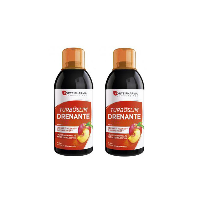 Forte Pharma Turboslim Drenante Sabor Melocoton Duplo 2x500ml