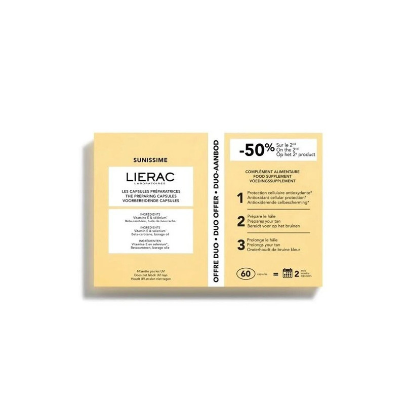 Lierac Sunissime Capsulas Preparadoras Bronceado Duplo 2x30Uds