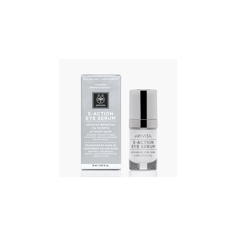 Apivita Serum Natural Ojos 5 Acciónes Antiarrugas 15ml