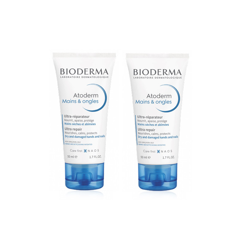 Bioderma Atoderm Crema Reparadora de Manos Duo 2x50ml