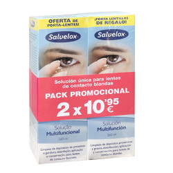 Salvelox Solución Unica Lentes de Contacto Blandas Duplo 2x360ml