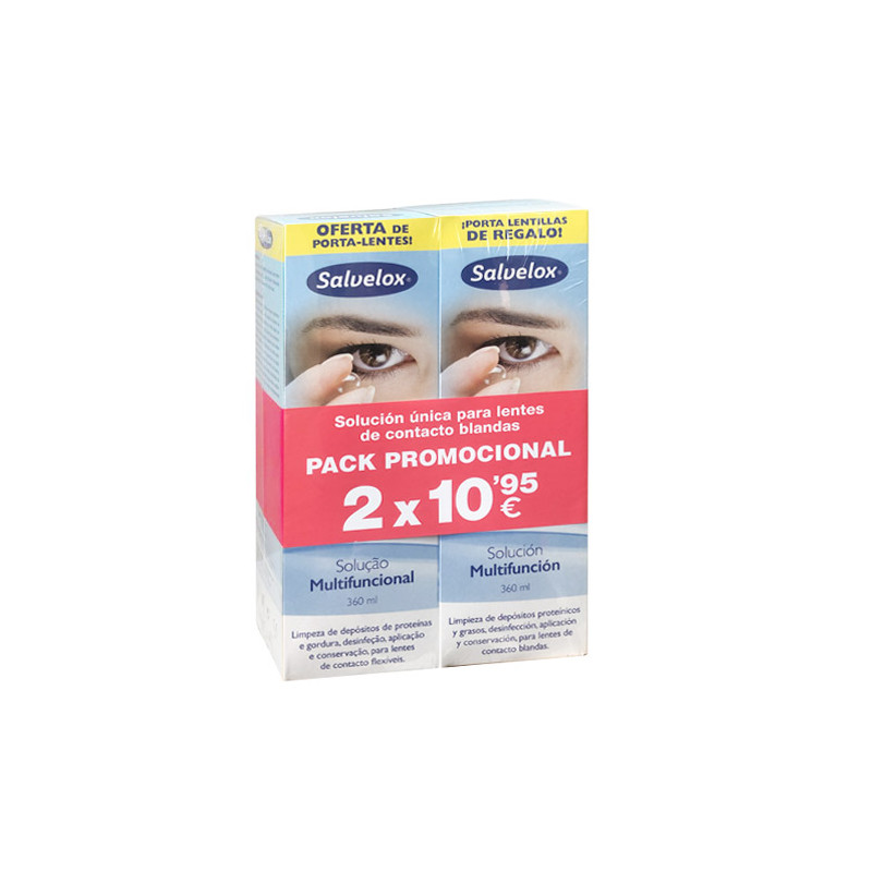 Salvelox Solución Unica Lentes de Contacto Blandas Duplo 2x360ml