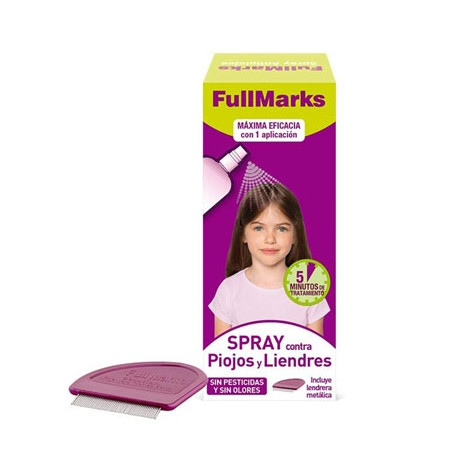 Fullmarks Spray Oiojos y Liendres 150ml + Lendrera