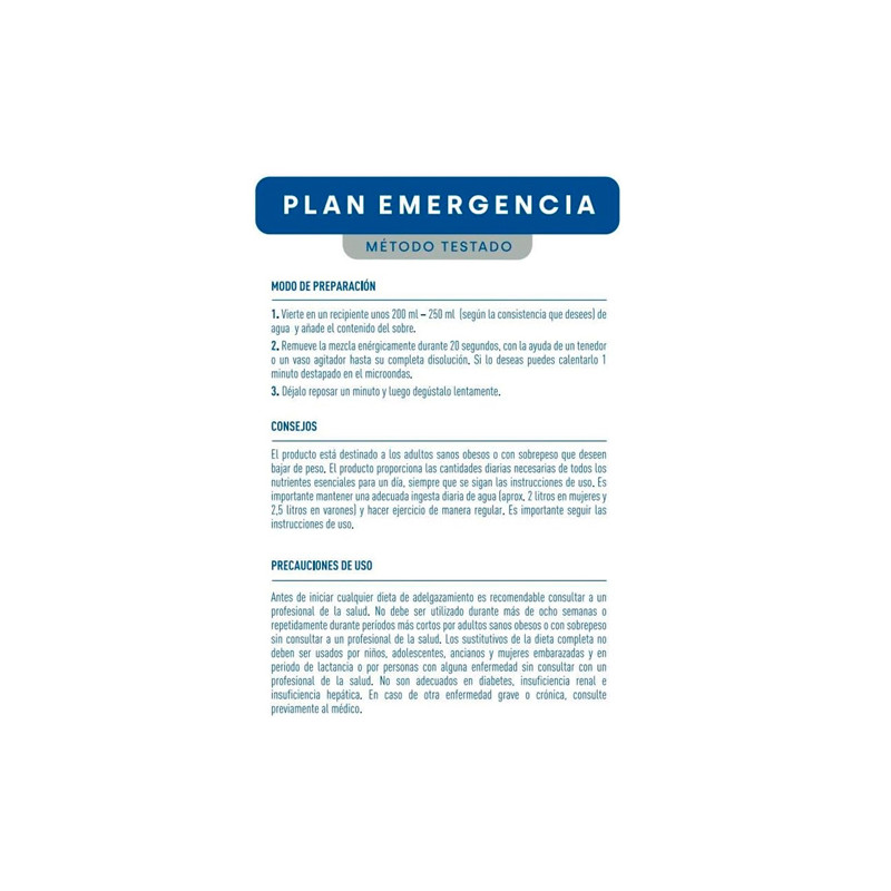 Bimanan Plan Emergencia Batidos 15 Sobres