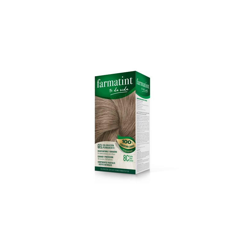 Farmatint 8c rubio claro ceniza gel 150ml