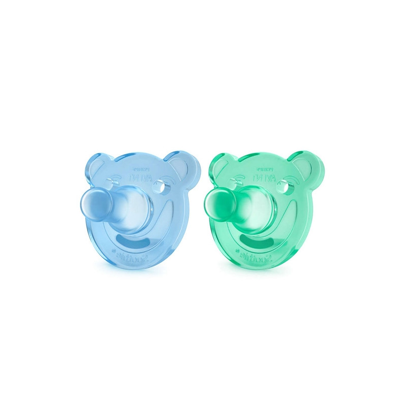 Avent Chupete Silicona Escudo Flexible Azul 0-3m+ 2 Uds