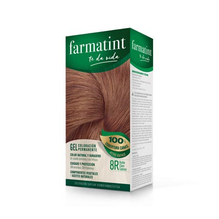 Farmatint 8r rubio claro cobrizo gel 150ml