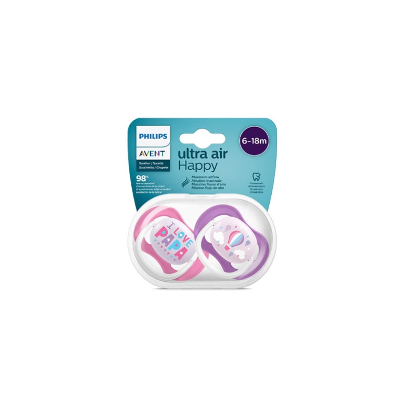 Avent Chupete Silicona Transparente Fashion 6-18m+ 2 Uds