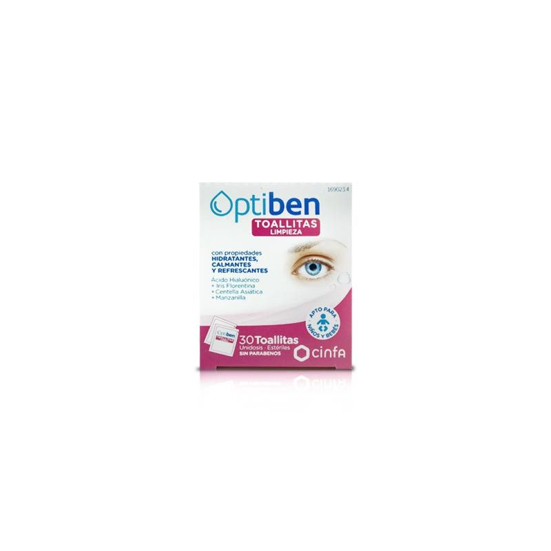 Optiben Toallitas limpieza ocular 30 uds