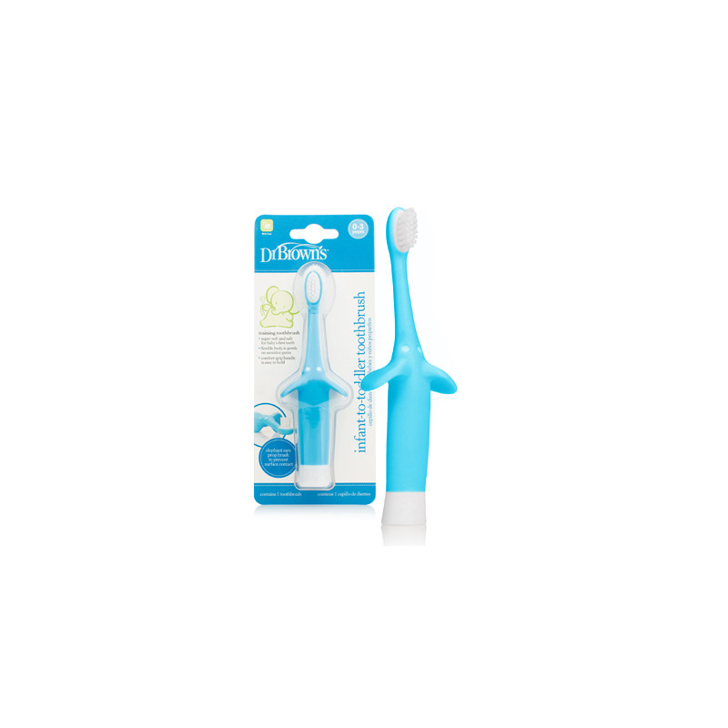 Dr Browns Cepillo Dental Infantil Elefante Azul 0-3 Años 1 Ud