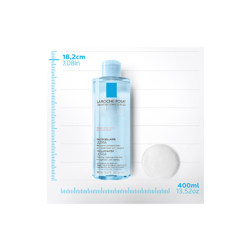 Agua Micelar Ultra Desmaquillante Piel Reactiva 400ml. La R Posay