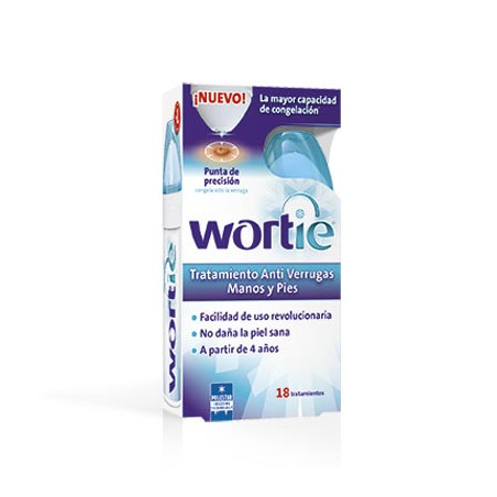 Wortie Tratamiento anti verrugas manos y pies 18 aplicaciones