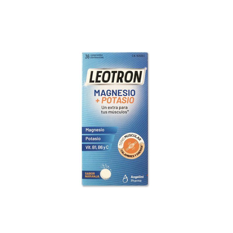 Angelini Leotron Magnesio+Potasio Sabor Naranja 36 Comp Eferv