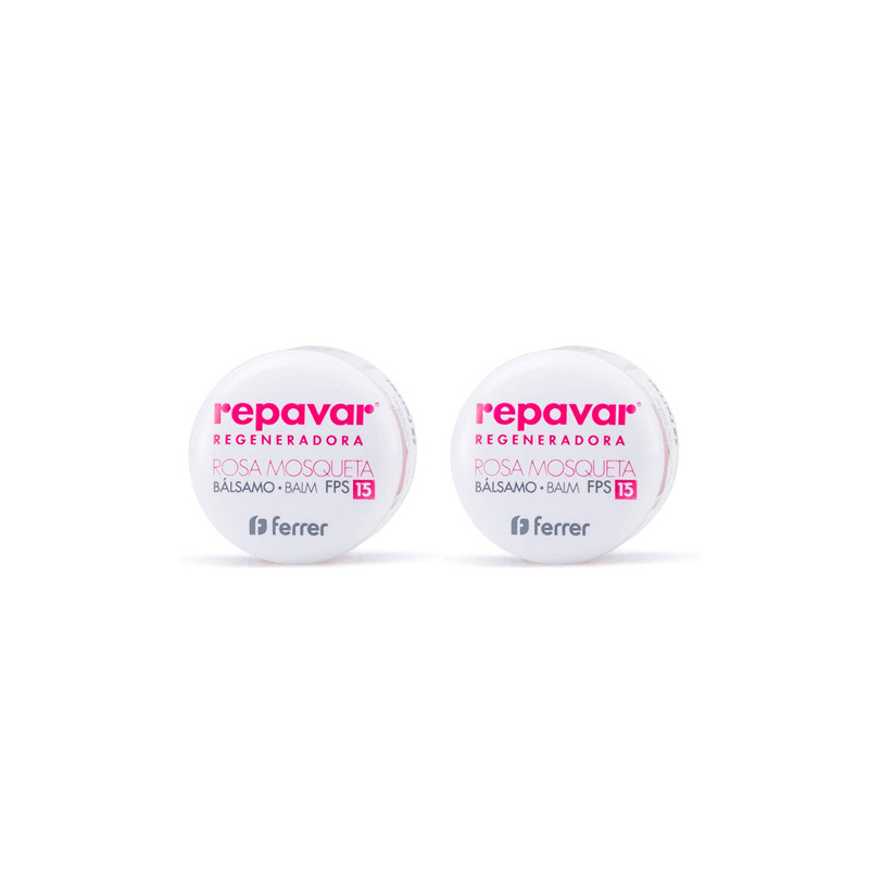Repavar Regeneradora Balsamo Labial R Mosqueta Spf 15 Duplo 2x10ml