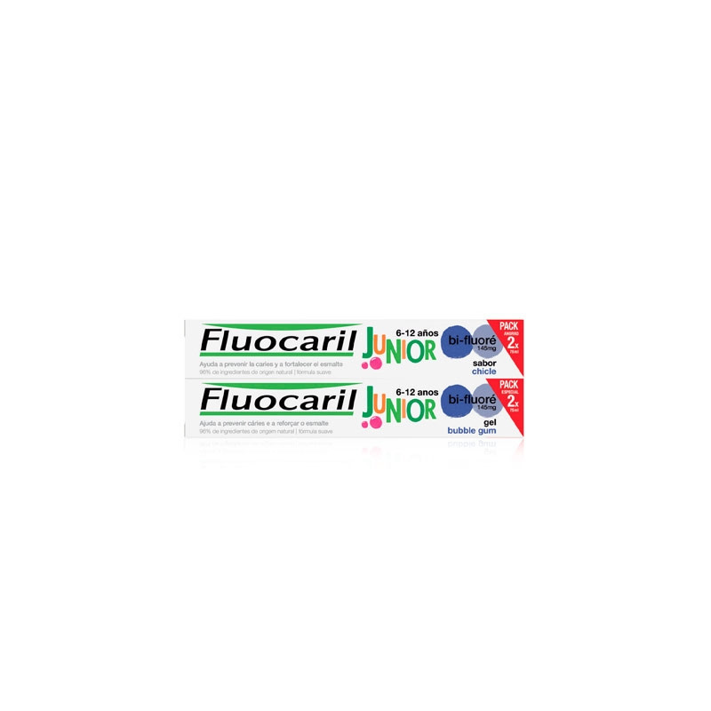Fluocaril Junior 6-12 Años Gel Sabor Chicle Duplo 2x75ml