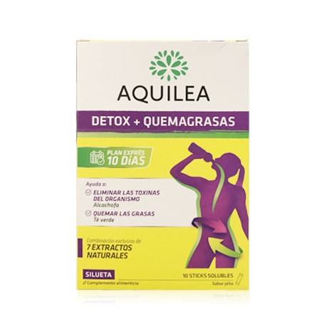 Aquilea Detox + Quemagrasas Silueta Sabor Piña 10 Sticks