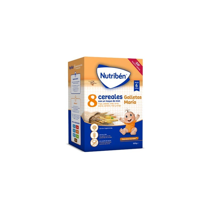 Nutriben 8 Cereales y Miel Galletas Maria 600gr