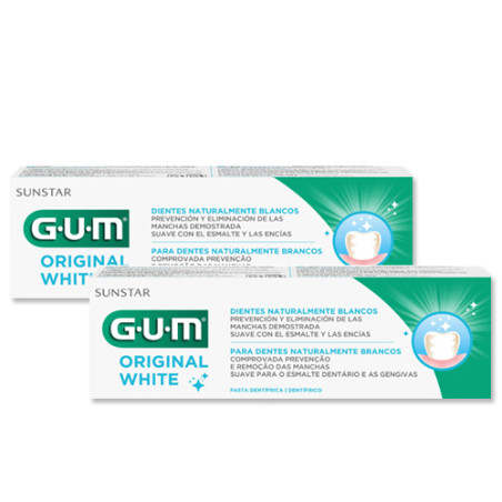 Gum Original White Pasta Dental Duplo 2x75ml