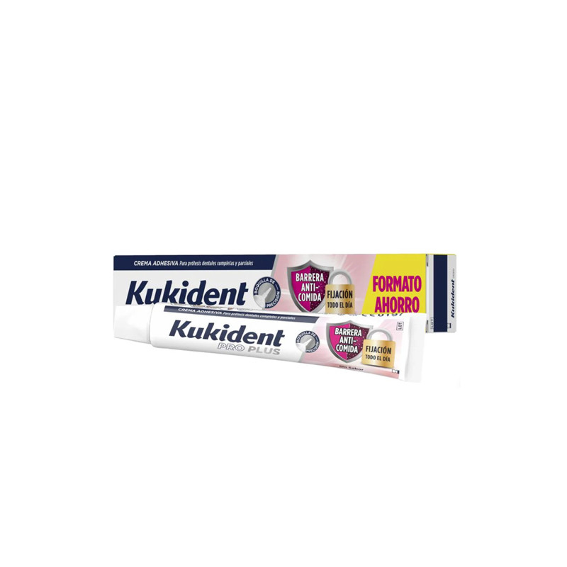 Kukident Pro Plus Crema Adhesiva Barrera Anti-Comida 57gr