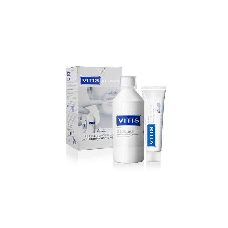 Dentaid Vitis pasta dental blanqueadora 100ml +colutorio blanquedor 500ml